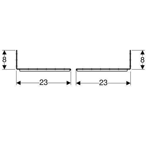 Immagine di Geberit DUOFIX set di fissaggio per montanti distanziati 50–57,5 cm 111.869.00.1