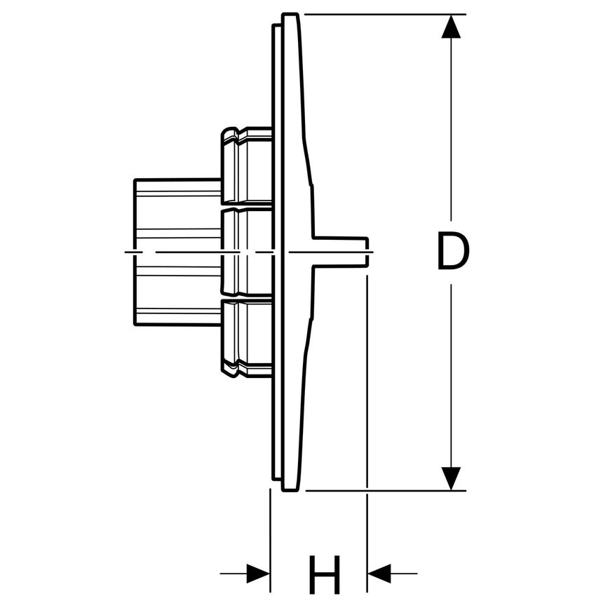 Immagine di Geberit DUOFIX set manopola di comando per valvola a sfera da incasso 610.089.21.1