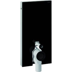 Immagine di Geberit MONOLITH modulo sanitario per WC a pavimento H.101 cm, rivestimento laterale in alluminio nero cromato, colore nero finitura vetro lucido 131.002.SJ.5