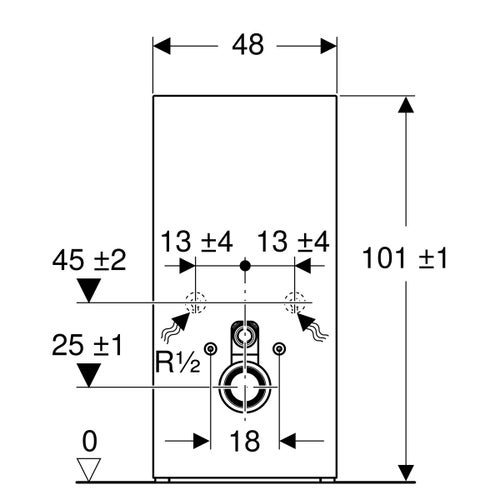 Immagine di Geberit MONOLITH modulo sanitario per WC sospeso H.101 cm, colore terra d'ombra finitura vetro lucido 131.027.SQ.5