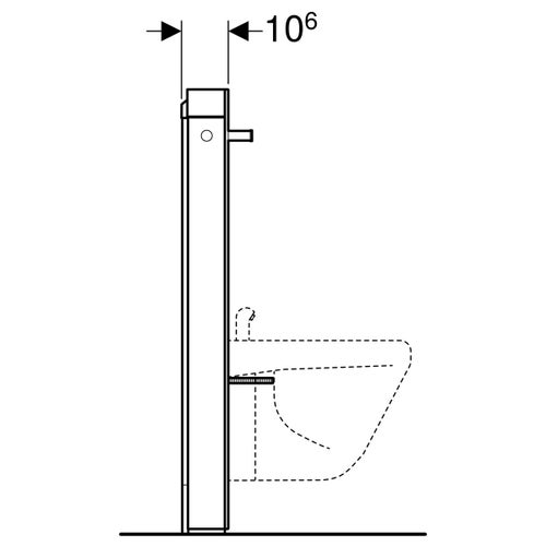 Immagine di Geberit MONOLITH modulo sanitario per bidet H.101 cm, con portasalviette, colore terra d'ombra finitura vetro lucido 131.030.SQ.5