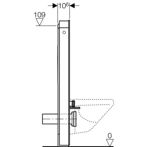 Immagine di Geberit MONOLITH modulo sanitario per WC sospeso H.114 cm, colore terra d'ombra finitura vetro lucido 131.031.SQ.5