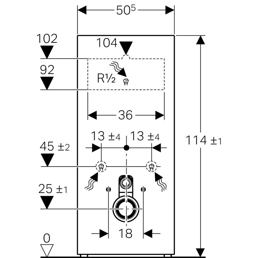 Immagine di Geberit MONOLITH modulo sanitario per WC sospeso H.114 cm, colore sabbia finitura vetro lucido 131.031.TG.5