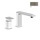 Gessi Eleganza Gruppo bordo vasca due fori Finox con bocca di erogazione SENZA scarico 46047#149