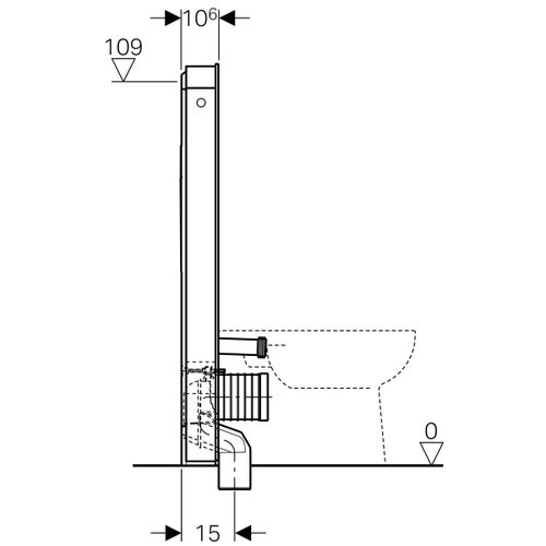 Immagine di Geberit MONOLITH PLUS modulo sanitario per WC a pavimento 114 cm, colore vetro bianco 131.233.SI.5