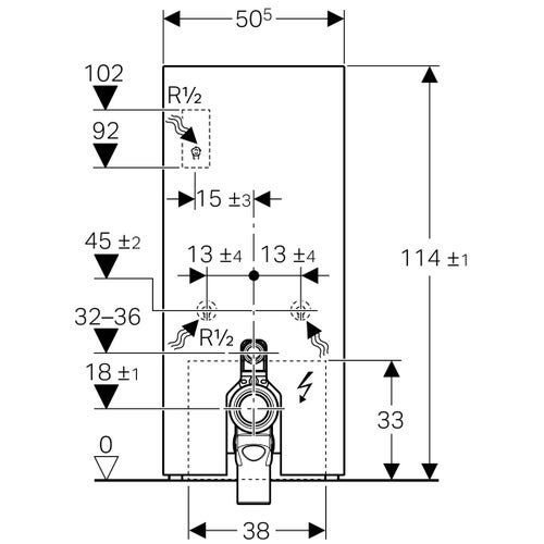 Immagine di Geberit MONOLITH PLUS modulo sanitario per WC a pavimento 114 cm, colore vetro sabbia 131.233.TG.5