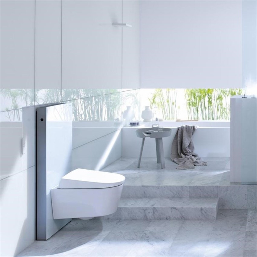 Immagine di Geberit MONOLITH modulo sanitario per WC sospeso H.101 cm, colore bianco finitura vetro lucido 131.027.SI.5