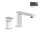 Gessi Eleganza Gruppo bordo vasca due fori Black Metal con bocca di erogazione SENZA scarico 46047#706