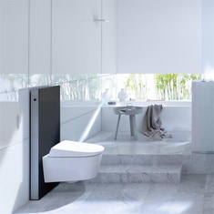 Immagine di Geberit MONOLITH modulo sanitario per WC sospeso H.101 cm, colore nero finitura vetro lucido 131.027.SJ.5