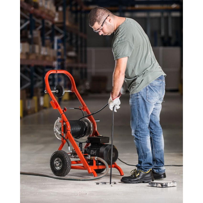 Immagine di Ridgid Stasatrice idropneumatica elettrica KJ-1590, standard motore 230 V, 58436 Iniettore a propulsione da 1/4", 58446 Iniettore di penetrazione 1/4", Tubo flessibile da 20 m x 1/4" 35511