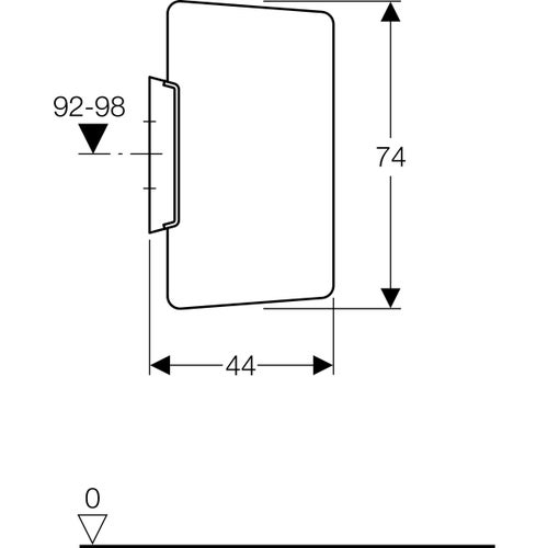 Immagine di Geberit parete di separazione per orinatoi basic 115.201.11.1