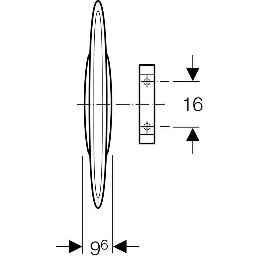 Immagine di Geberit parete di separazione per orinatoi basic 115.201.11.1