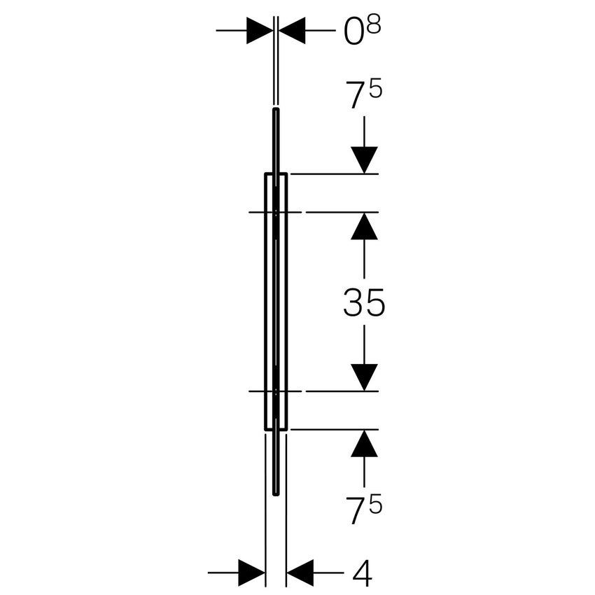 Immagine di Geberit parete di separazione per orinatoi finitura antracite 115.211.CD.1