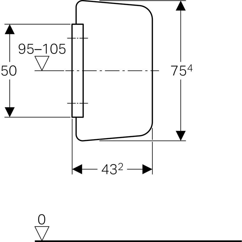 Immagine di Geberit parete di separazione per orinatoi finitura antracite 115.211.CD.1