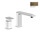 Gessi Eleganza Gruppo bordo vasca due fori Antique Brass con bocca di erogazione SENZA scarico 46047#713