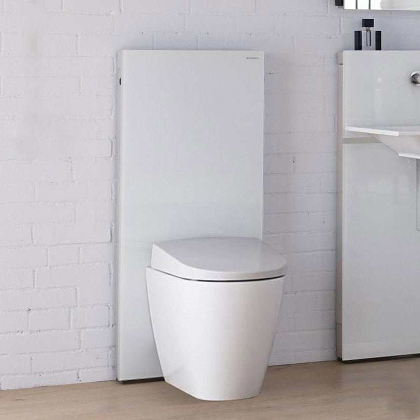 Immagine di Geberit MONOLITH modulo sanitario per WC a pavimento H.114 cm, colore bianco finitura vetro lucido 131.033.SI.5