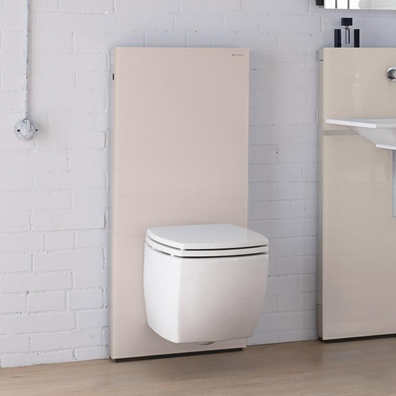 Immagine di Geberit MONOLITH modulo sanitario per WC sospeso H.114 cm, colore sabbia finitura vetro lucido 131.031.TG.5