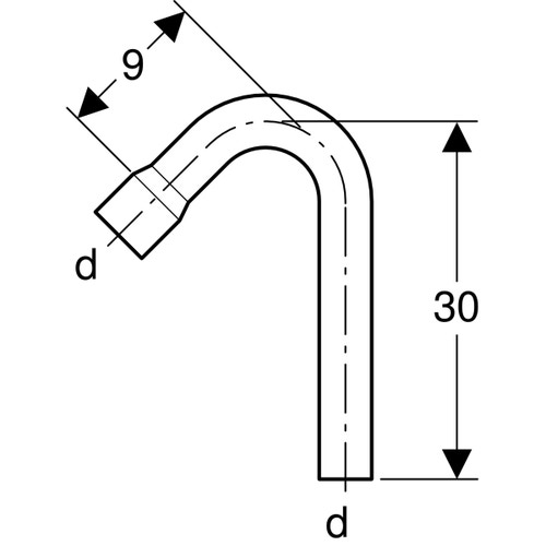 Immagine di Geberit cannotto 135° con manicotto ad innesto 118.021.11.1