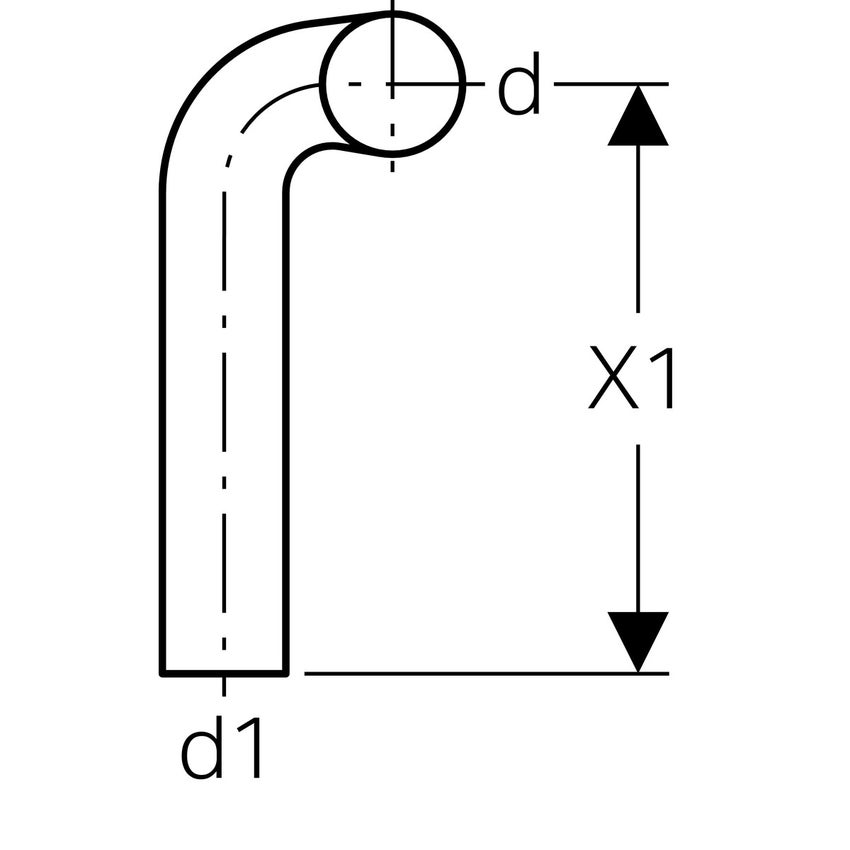 Immagine di Geberit curva di risciacquo 90° 28 x 21 cm disassata a sinistra asse 12 cm 118.125.11.1