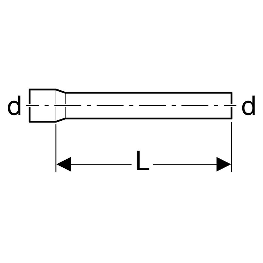 Immagine di Geberit cannotto diritto con manicotto ad innesto 118.133.11.1