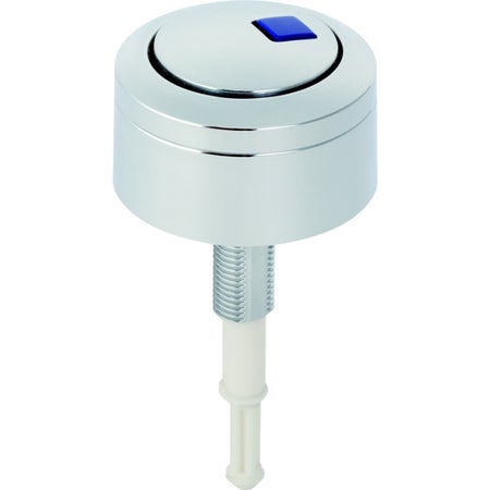 Immagine di Geberit pulsante per batteria di scarico tipo 280 risciacquo a due quantità con tasto di risciacquo breve blu e risciacquo lungo cromo 241.800.KD.1