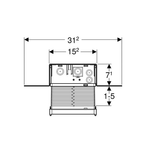 Immagine di Geberit Kit di montaggio grezzo per rubinetterie per lavabo a pianale con scatola funzionale da incasso 116.130.00.1