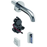 Immagine di Geberit PIAVE rubinetteria per lavabo montaggio a parete, funzionamento tramite generatore, per scatola funzionale da incasso con bocca d'erogazione da 22 mm senza miscelatore, finitura cromo 116.285.21.1