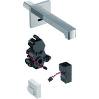 Immagine di Geberit BRENTA rubinetteria per lavabo montaggio a parete, funzionamento a rete, per scatola funzionale da incasso con bocca d'erogazione da 17 mm con miscelatore, finitura cromo 116.272.21.1