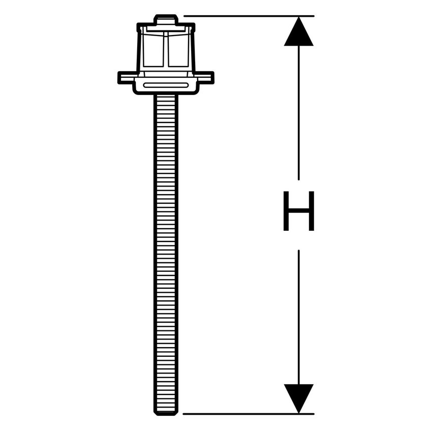 Immagine di Geberit Set di piedini prolungati per telaio d'installazione per superficie doccia (2 pezzi) 154.036.00.1