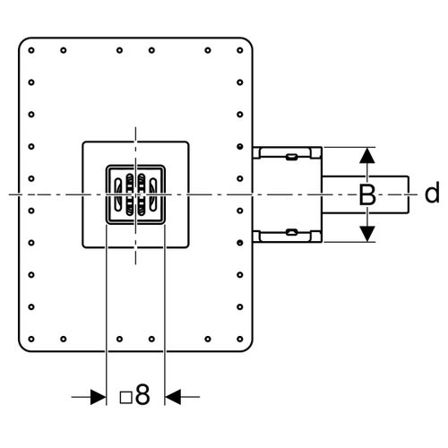 Immagine di Geberit sifone per doccia a pavimento, per altezza del massetto a filo dell'imbuto di scarico 90–220 mm 154.050.00.1