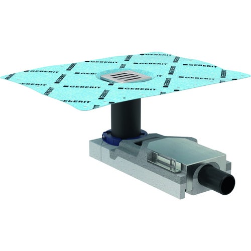 Immagine di Geberit sifone per doccia a pavimento, per altezza del massetto 65–90 mm a filo dell'imbuto di scarico 154.052.00.1