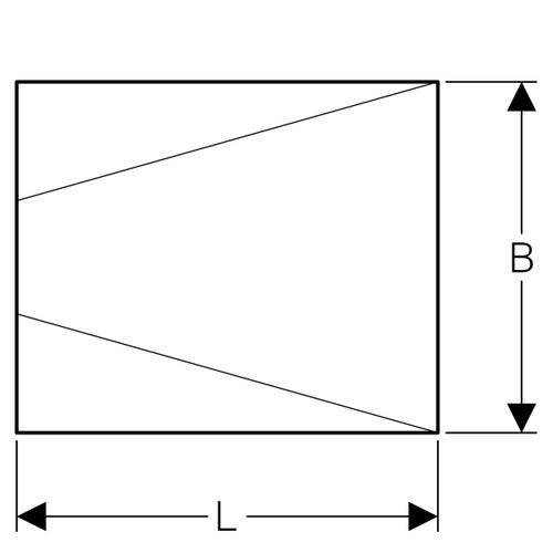 Immagine di Geberit pannello doccia rivestibile con piastrelle, con profilo a V misura L.100 P.100 cm 154.253.00.1