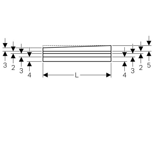 Immagine di Geberit pannello doccia rivestibile con piastrelle, con profilo a V misura L.120 P.100 cm 154.255.00.1