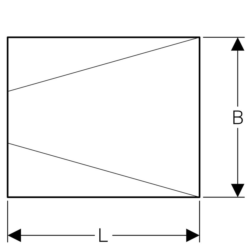 Immagine di Geberit pannello doccia rivestibile con piastrelle, con profilo a V misura L.120 P.100 cm 154.255.00.1