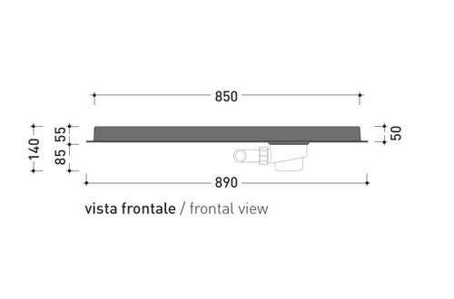 Immagine di Flaminia ALBERO contenitore doccia 89 cm, in ABS per 4 moduli AB4M