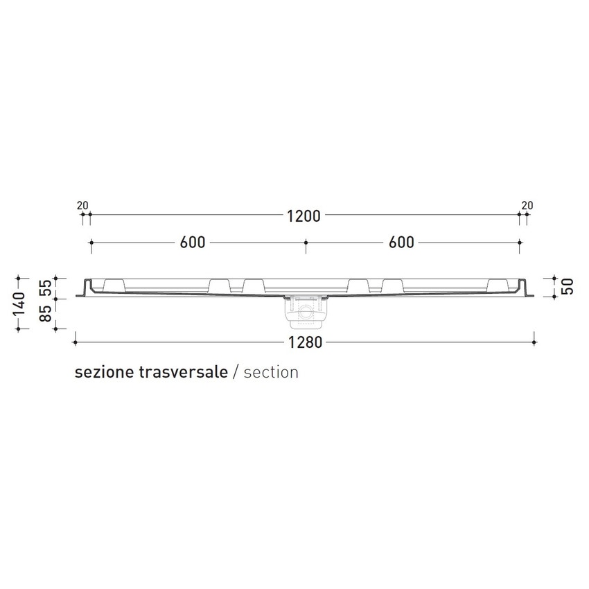 Immagine di Flaminia ALBERO sistema doccia 118 cm AB238/C+AB9M+ABM