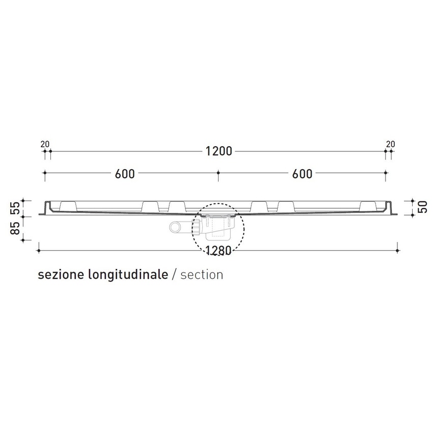 Immagine di Flaminia ALBERO sistema doccia 118 cm AB238/C+AB9M+ABM