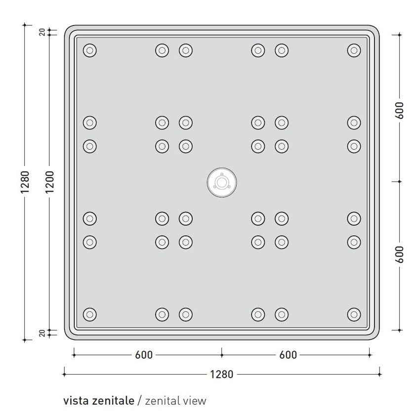 Immagine di Flaminia ALBERO sistema doccia 118 cm AB238/C+AB9M+ABM