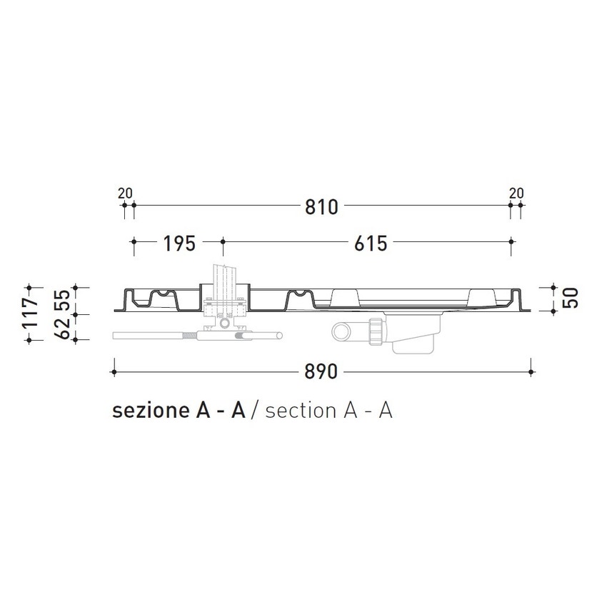 Immagine di Flaminia ALBERO contenitore 4 moduli 89 cm, con sede per colonna doccia AB4A