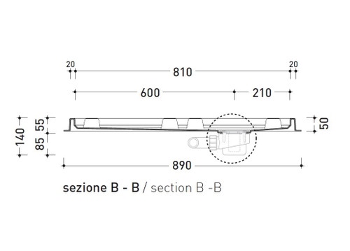 Immagine di Flaminia ALBERO contenitore 4 moduli 89 cm, con sede per colonna doccia AB4A