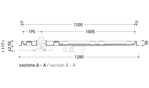 Immagine di Flaminia ALBERO contenitore 6 moduli L.118 P.89 cm, con sede per colonna doccia a sinistra AB6AS