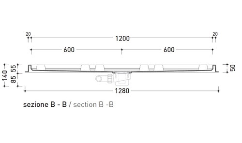 Immagine di Flaminia ALBERO contenitore 6 moduli L.118 P.89 cm, con sede per colonna doccia a sinistra AB6AS