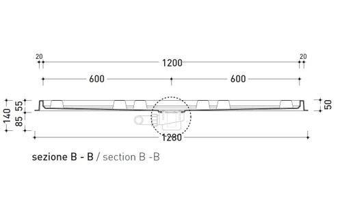 Immagine di Flaminia ALBERO contenitore 9 moduli 128 cm, con sede per colonna doccia AB9A