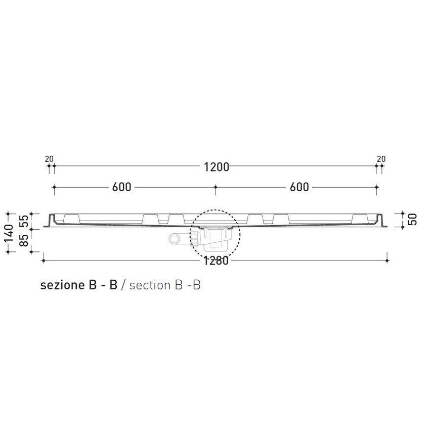 Immagine di Flaminia ALBERO contenitore 9 moduli 128 cm, con sede per colonna doccia AB9A