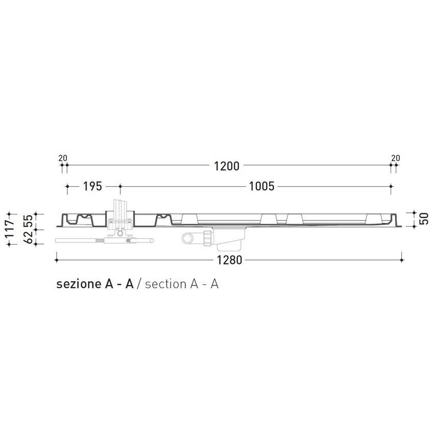 Immagine di Flaminia ALBERO contenitore 9 moduli 128 cm, con sede per colonna doccia AB9A