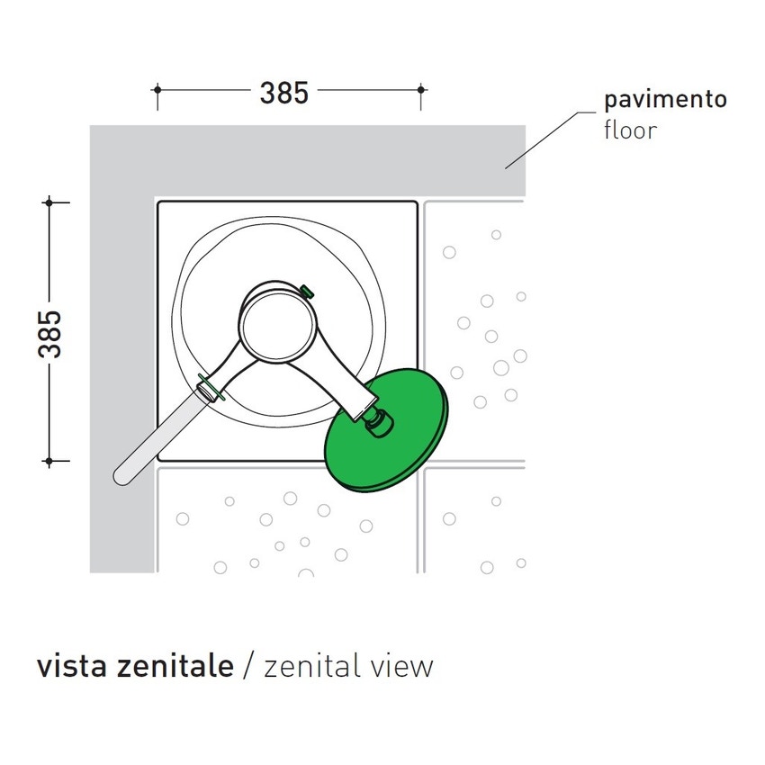 Immagine di Flaminia ALBERO sistema doccia L.118 P.79 cm a destra AB238/C+AB6AD+ABM