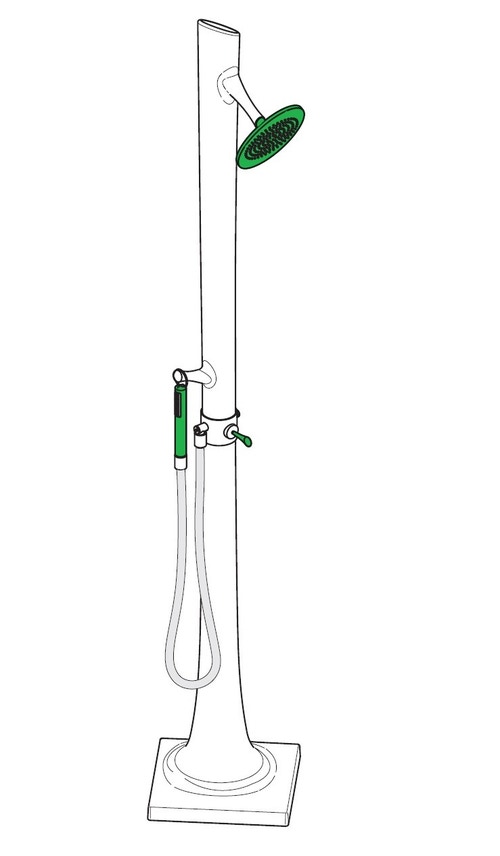 Immagine di Flaminia ALBERO sistema doccia L.118 P.79 cm a destra AB238/C+AB6AD+ABM