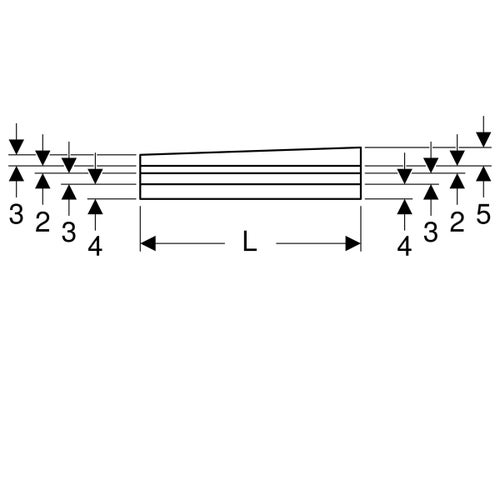 Immagine di Geberit pannello doccia rivestibile con piastrelle, con profilo a L misura L.120 P.100 cm 154.265.00.1