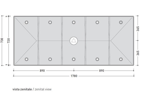 Immagine di Flaminia TATAMI contenitore in polistirene ad alta densità per 5 moduli 5000B5