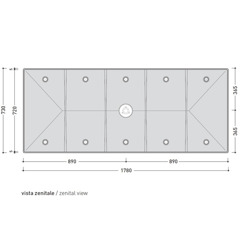 Immagine di Flaminia TATAMI contenitore in polistirene ad alta densità per 5 moduli 5000B5